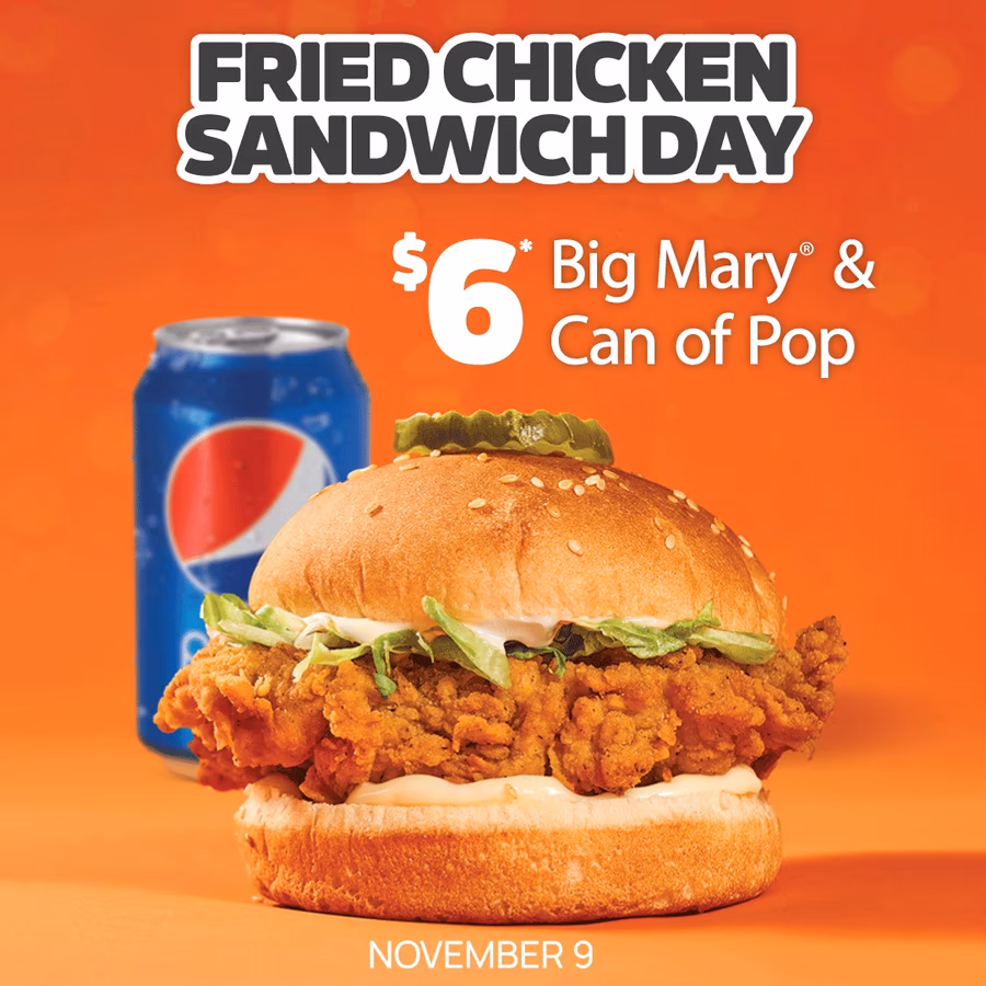 Kentucky Fried Chicken (KFC) campaign creative for National Fried Chicken Sandwich Day