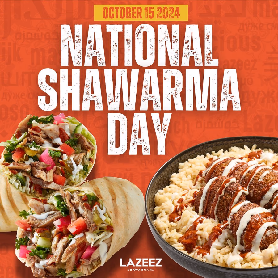 Shawarma Press campaign creative for National Shawarma Day