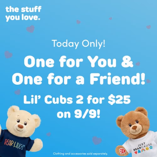 Build-A-Bear campaign creative for Teddy Bear Day