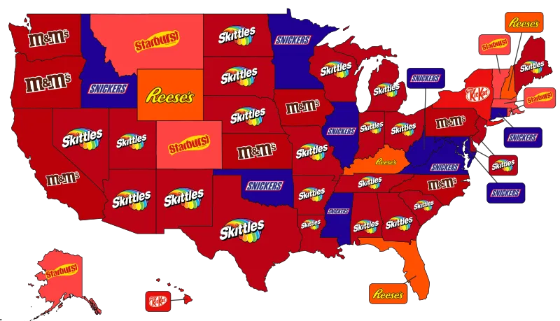Favorite Halloween Candy By State, Holiday Calendar