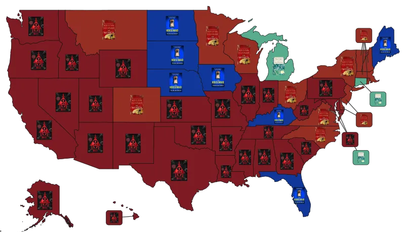 Most Popular Books by State, Holiday Calendar